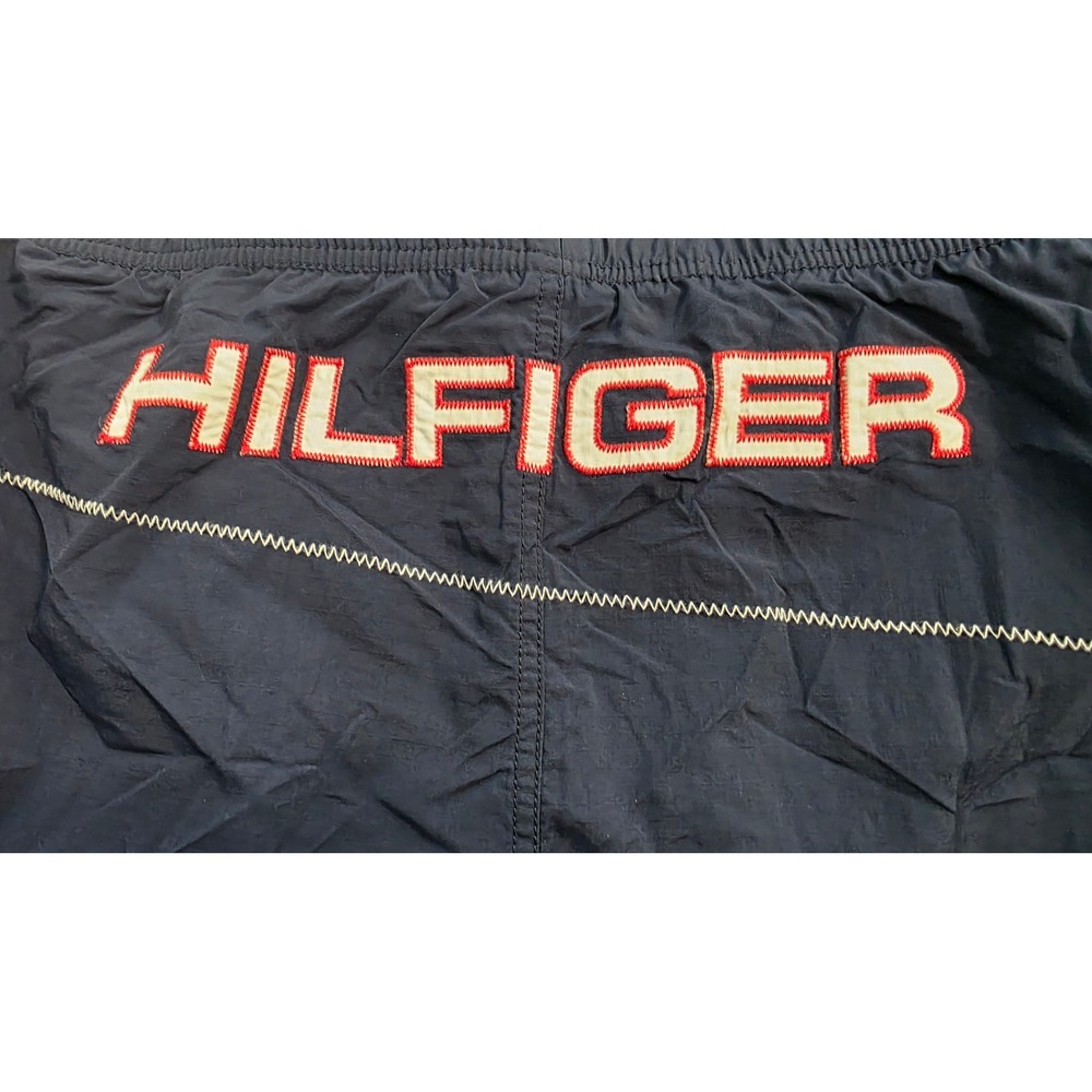 Tommy Hilfiger Men's Swim Trunks XXL Navy Blue Red Colorblock Mesh Lined Shorts - Picture 8 of 9